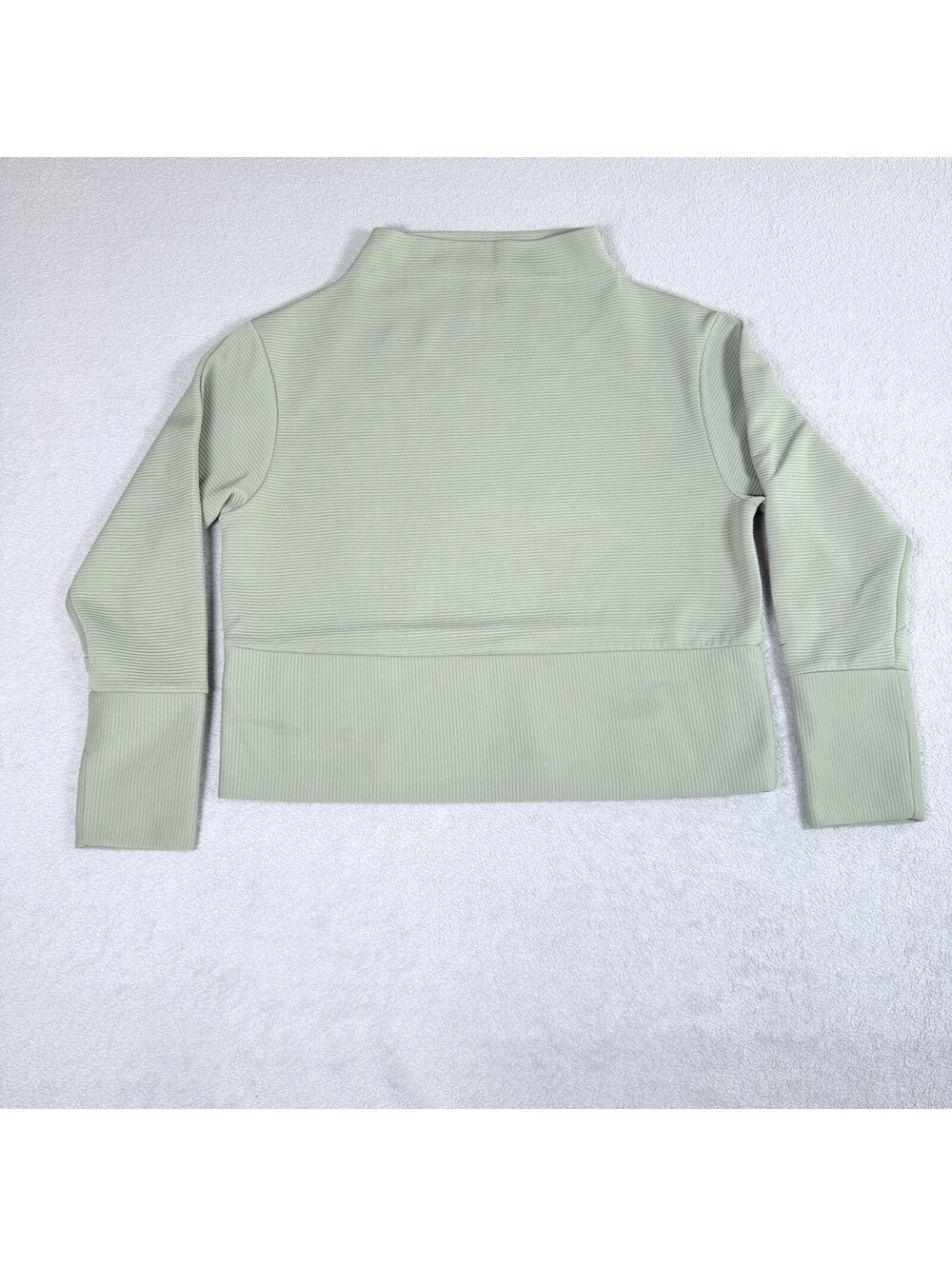 NIKE‎ Dri-Fit Green Embossed Script Crop Sweatshirt Womens Small Long Sleeve